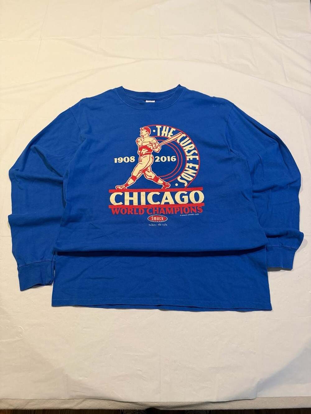 Smack Apparel Chicago World Champions 'The Curse Ends' 1908-2016 Long Sleeve T